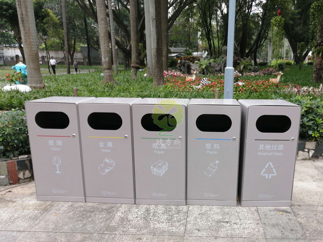 深圳公园户外不锈钢欧洲杯押注app烤漆果皮箱